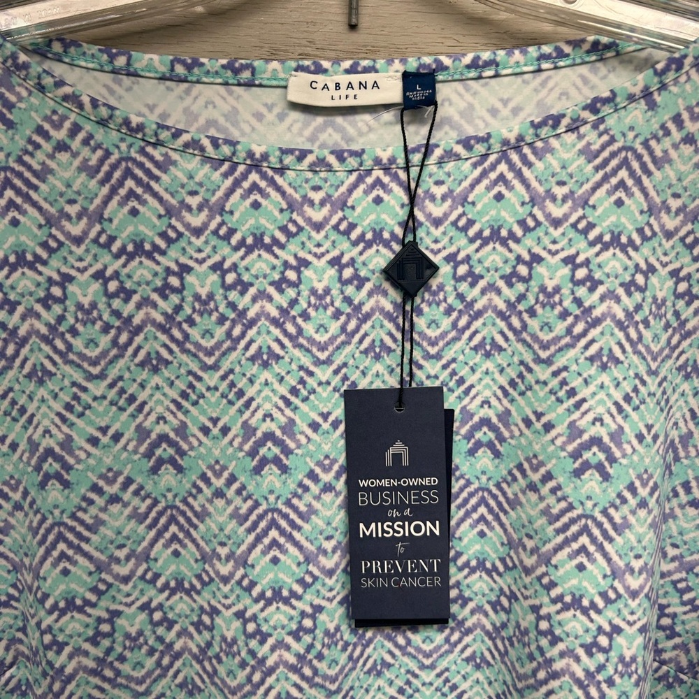 Cabana Life Mint and Lavender Patterned Dress - Picture 2 of 9